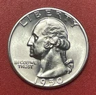 1950 D Washington Silver Quarter, Choice to Gem Uncirculated.