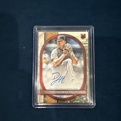 2025 Topps Museum Collection-Archival Autographs DJ Herz #AA-DH Red /20 (AU, RC)
