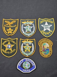 Florida Police & Sheriff Dept Uniform Patches Assorted Patch Collection