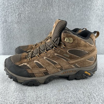 Merrell Moab 2 Mid Boots Mens Size 13 Brown Waterproof Hiking Trail Shoes Vibram