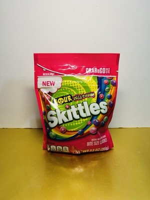   New Limited Edition Skittles SOUR WILD BERRY Chewy Soft Candy Bag 7.2oz