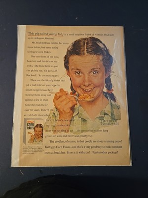 Kelloggs Corn Flakes Vintage Advert 14'' X 10'' Excellent Condition