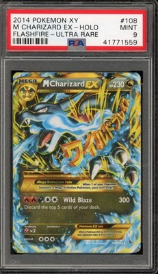 Pokemon M Charizard EX XY Flashfire Holo Ultra Rare #108 PSA 9