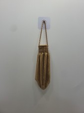 Vintage Antique Gold Expandable Mesh Evening Bag