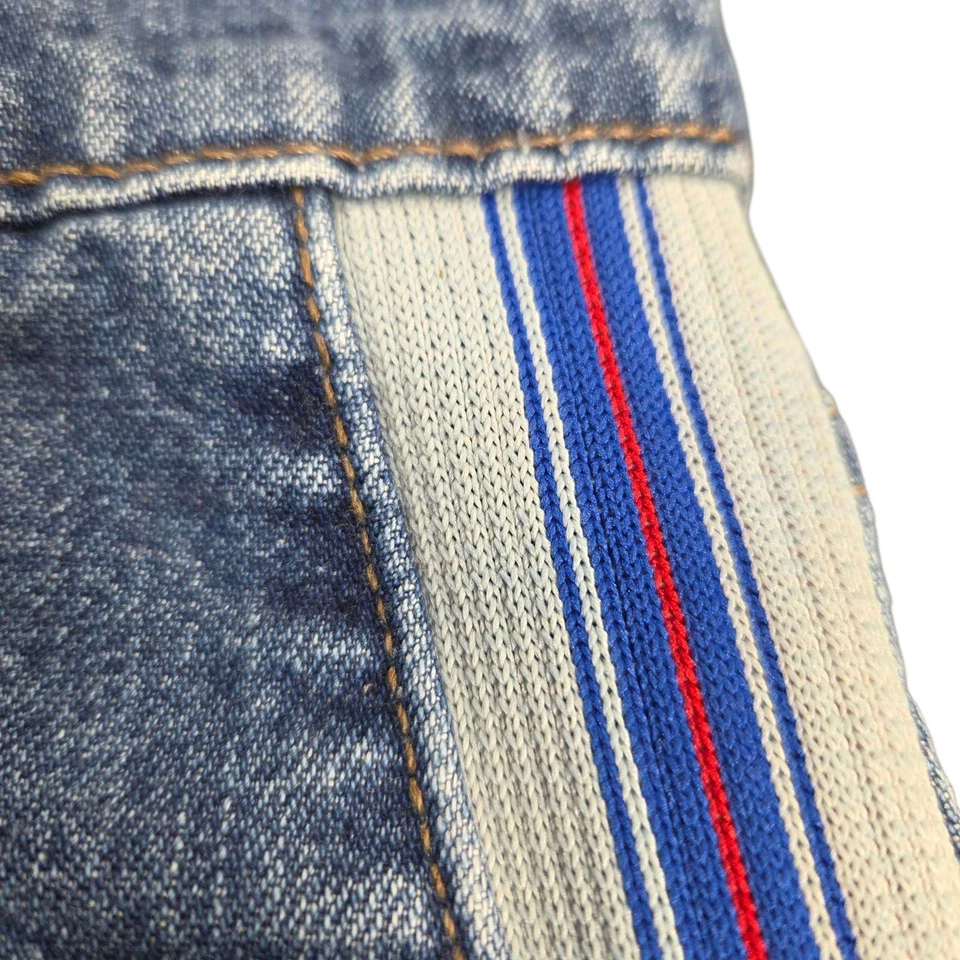 Pantalones Cortos De Colección Levis Plata Tab Para Hombres 34 Rayas Laterales Elastizados Azul Denim Sueltos Y2K Foto 3 de 4