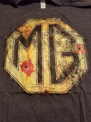 (2) LARGE MG MGA MGB MGC Midget Car Auto L T-Shirts and Coffee Mug Bundle LG