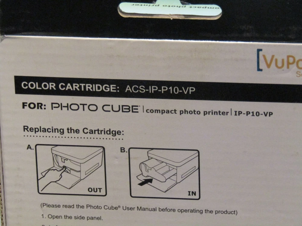 VUPOINT PHOTOCUBE IPWF WIRELESS PHOTO PRINTER Bundle W/Unopened Print Cartridge