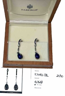 FABERGÉ Jewelry With Certificate Of Authencity. Earring Gold 750/-Diamanten0.032