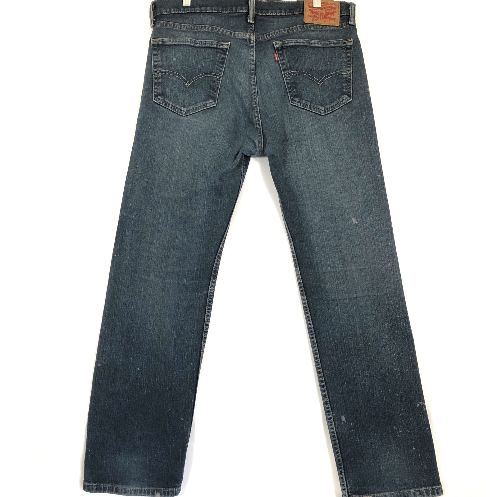 Levis 505 Jeans Mens 34x30 Whiskered Classic Fade… - image 7