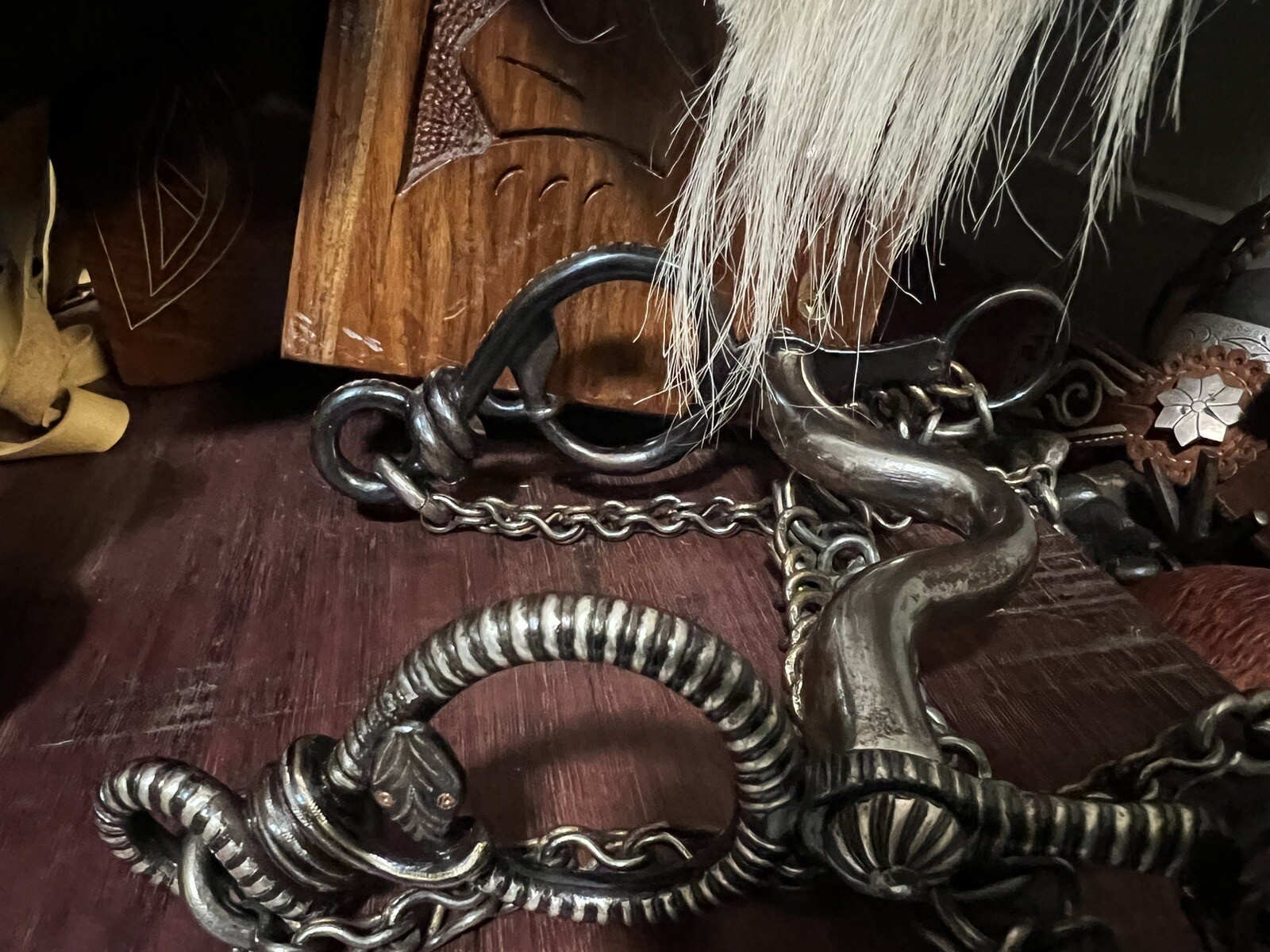 RARE Antique Mexican Charro Horse Bit with .925 sterling silver eBay