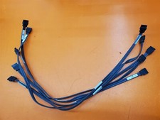                  Lot of 5  17"-18" Black SATA Drive Cables Straight to Straight