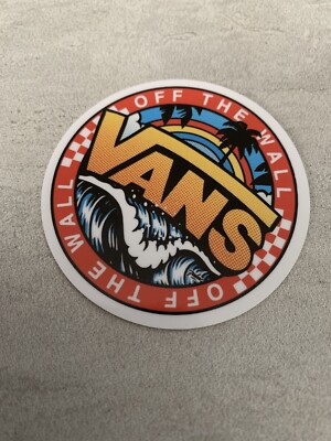 VANS Off The Wall 2.5” Surf Skateboard Sticker Tropical Wave Decal