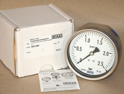 WIKA Manometer 212.20.100 Druckmessgerät mit Rohrfeder 9051686 Manometer NEU