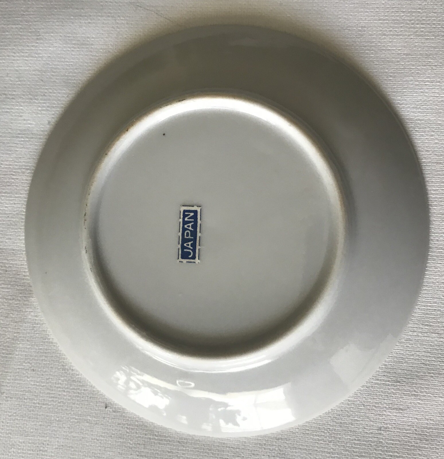 Vintage Small 2Tier Serving Dish White Plates W/ Gold Edging Metal