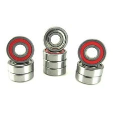 TRB RC 5x13x4mm Precision Ball Bearings ABEC 3 Hybrid Seals RED (10)