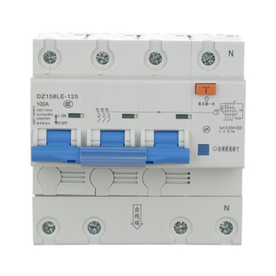 For CHINT DZ158LE-125 3P+N 100A Residual Current Operated Circuit Breaker