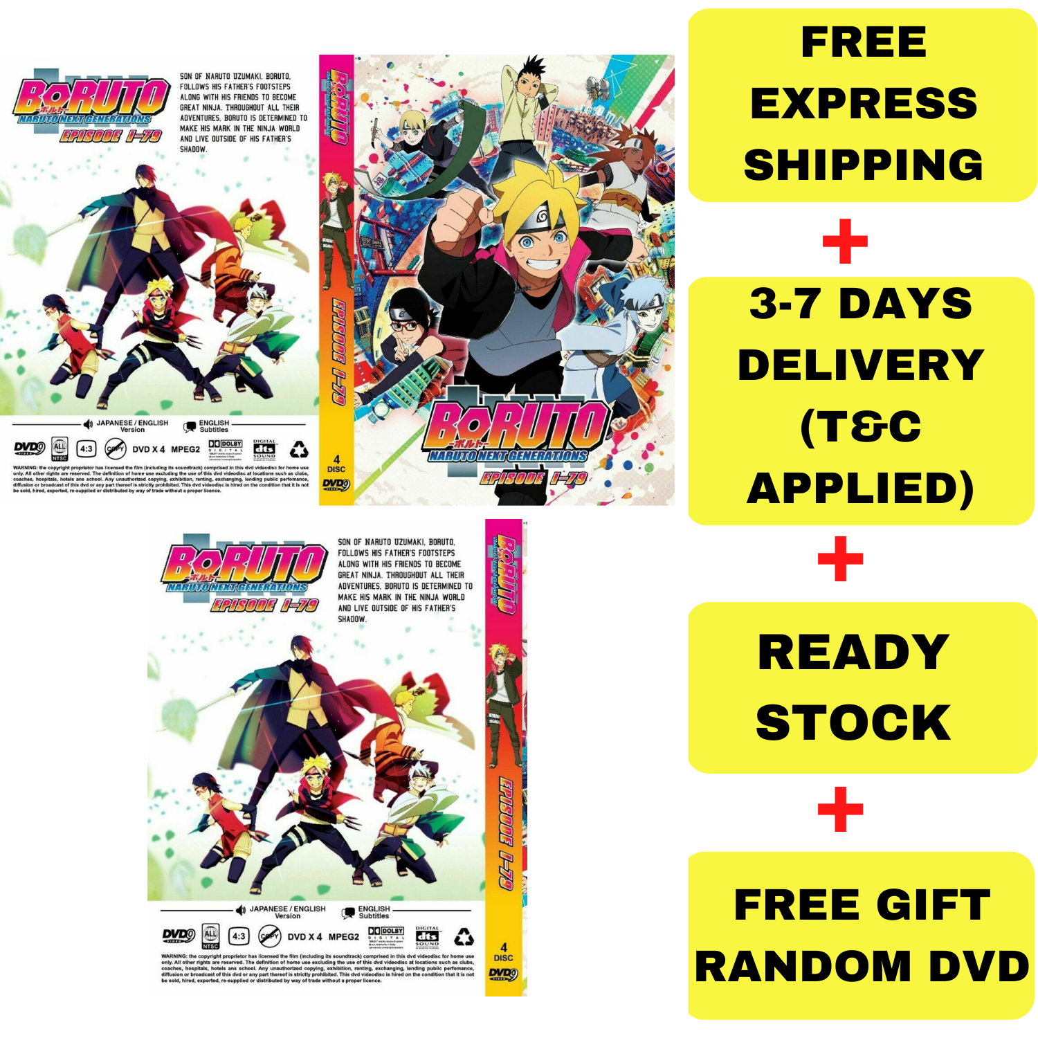 Anime DVD Boruto: Naruto Next Generations Episode 1 - 79 English Dubbed  EXPEDITE