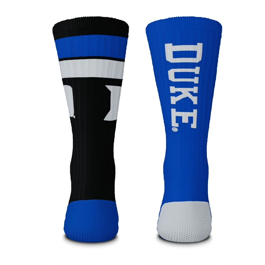 Paquete de 2 pares de calcetines grandes Duke University Blue Devils Duo para hombre regalo para fanáticos de la NCAA Foto 2 de 2