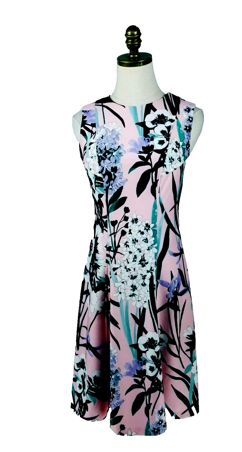Tommy Hilfiger Womens Size 4 Pink Floral Sleeveless Dress