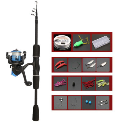 baitcasting retractable fishing rod Fishing Rod Reel Combo Telescopic Carbon Fiber Spinning/Baitcasting Reel  Set