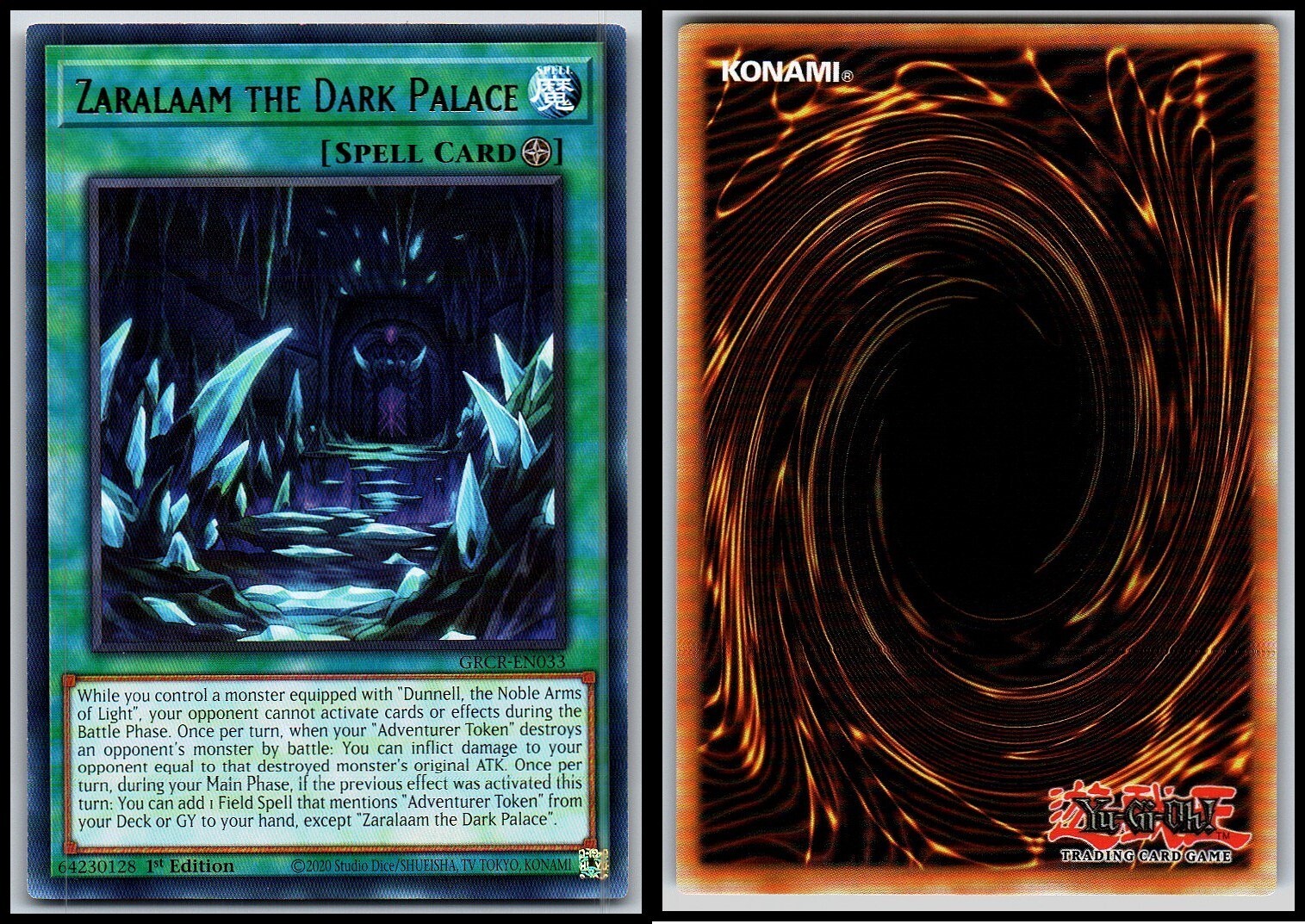 ZARLAAM THE DARK PALACE GRCR=EN033 1ST EDITION YU-GI-OH