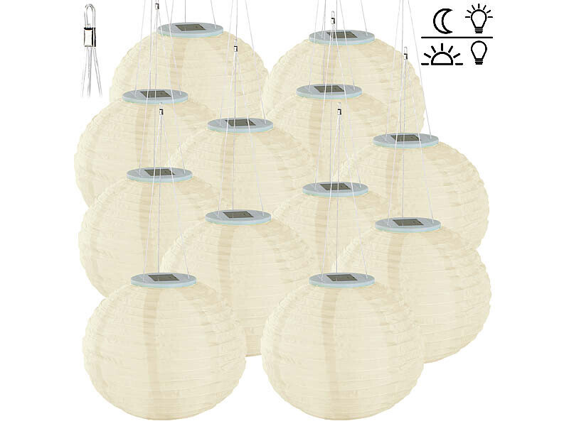 Lampions solaires suspendus Ø 30 cm pour éclairer vos soirées d'été
