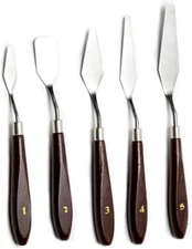 Artist Painting Knives Set - 5 Pieces Painting Knives Stainless Steel Spatula Pa