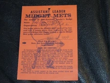 New York Mets Midget Mets Assistant Leader Ticket