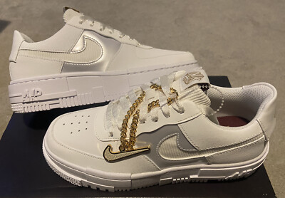 Nike Air Force 1 pixel Gold Chain UK 6 New | eBay