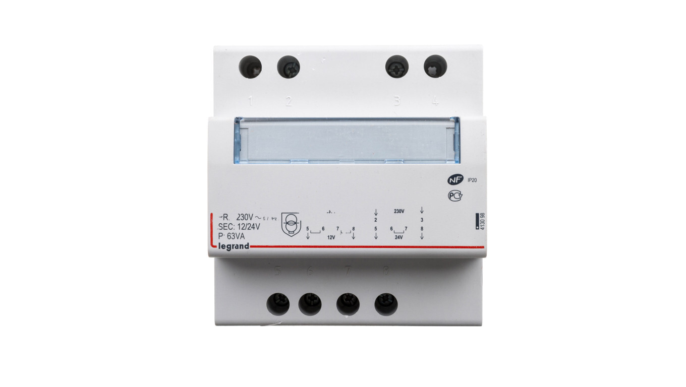 Modular safety transformer 230/12 / 24V 63VA TR363 413098 /T2UK