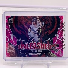 2023 Donruss Elly De La Cruz RC Unleashed #U7 Pink Fireworks Holo Rookie Card