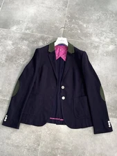 Women's HABSBURG KLEIDER Knit Folk Blazer Jacket Coat SZ EU 40-42 UK 14 US 10 M