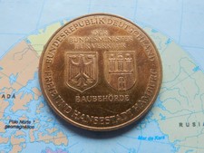Medaille Elbtunnel 1968-1975 Hamburg - Baubehörde - Münze - Bundesautobah 34MM