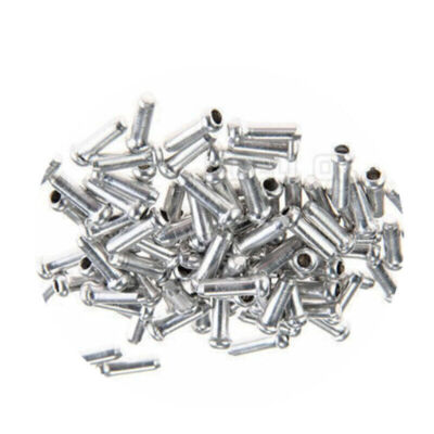 ALUMINUM BIKE BICYCLE SHIFTER BRAKE CABLE TIPS CAPS ENDS CRIMPS - PACK oF 100