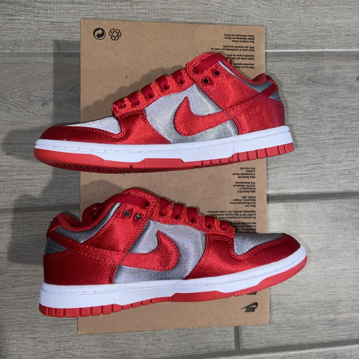 Nike Women's Size 5 Nike Dunk Low Satin UNLV Sneakers DX5931-001