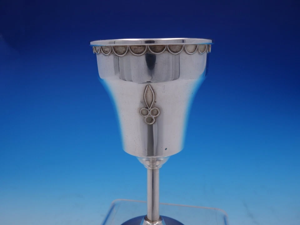 Judaica Silverplated Seder Cup Made in Israel 5" Tall x 4 1/4" (#3822) - Изображение 4 из 4