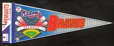 Atlanta Braves VINTAGE Major League Baseball Full Size Memorabilia Pennant