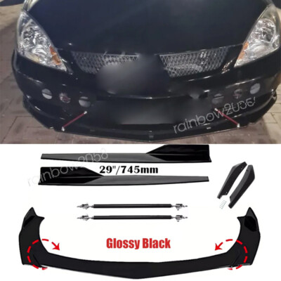 Front Rear Bumper Lip Splitter Side Skirt Strut Rods For Mitsubishi Lancer 04-22
