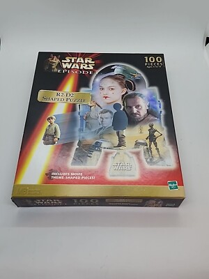 Sealed Star Wars Episode 1 Phantom Menace R2D2 Shaped 100 pc. Hasbro toys puzzle