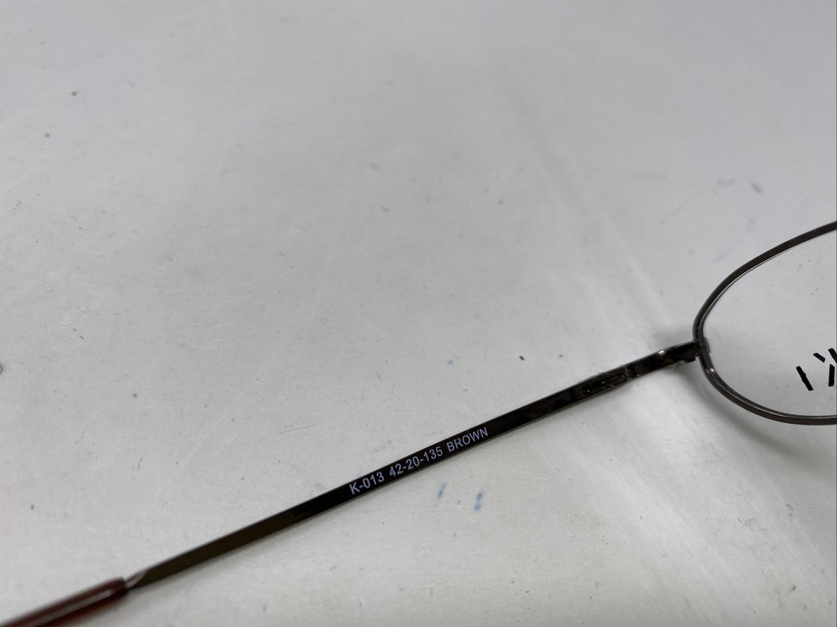 Kiki Eyeglasses Frame K-013 BROWN 42-20-135 Full Rim Metal Q942 | eBay