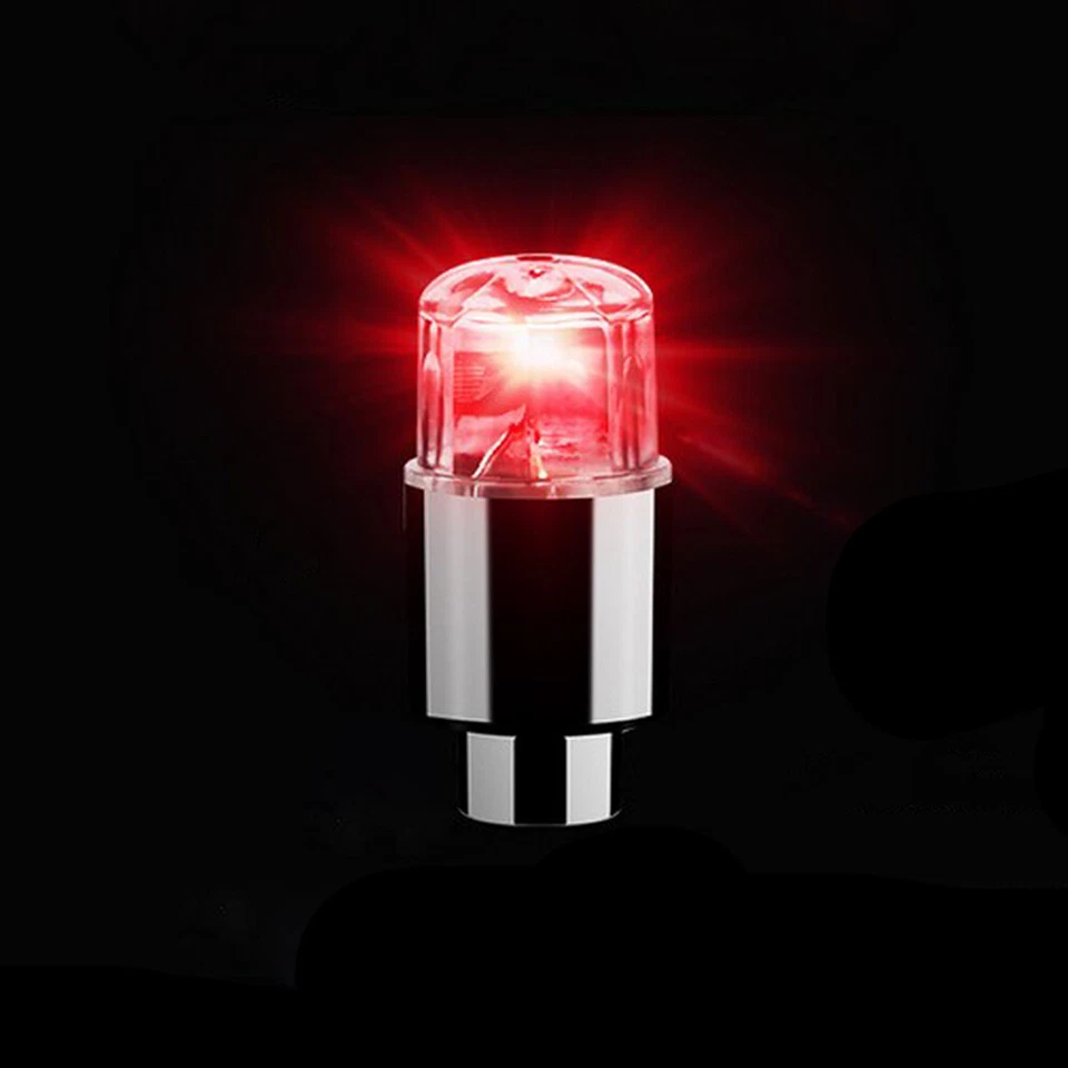 4x Car Auto SUV Wheel Tyre Tire Air Valve Stem LED Lights Caps Cover Accessories - Image 4 of 4