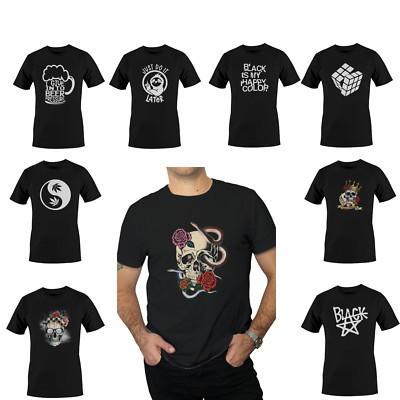 Schwarze lustige Herren T-Shirts Witz Geburtstag Neuheit T-Shirts Tee Shirt Vater Erwachsene