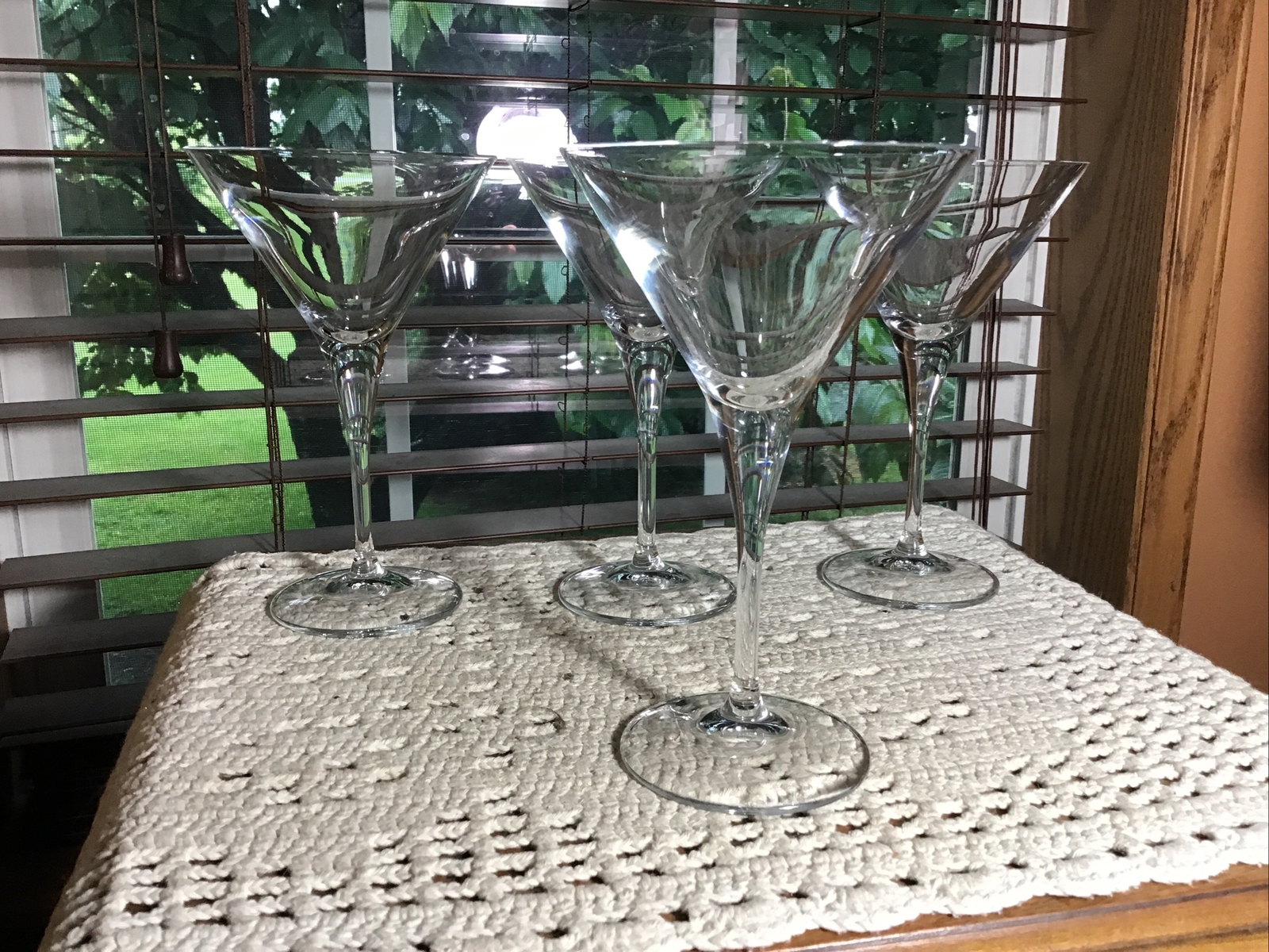 4 Crystal 7 1/4” Martini Cocktail Glasses eBay