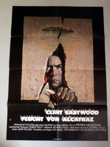 CLINT EASTWOOD * ESCAPE FROM ALCATRAZ * A1-FILMPOSTER -German 1-Sheet 1979 KULT  - Picture 1 of 1
