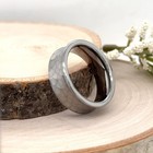 faceted Brushed Finish Sleek Band 8mm Silver Tungsten Carbide Christmas Gif Ring — photo 3