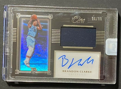 #ad #ad 2019 20 Panini One and One BRANDON CLARKE Premium Rookie Jersey Auto 06 99 RC $12.99