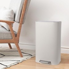 30L Stainless Steel Trash Can, Kitchen Trash Can with Soft Close Lid Garbage Can