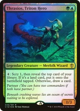 MTG FOIL Thrasios, Triton Hero  - Commander 2016 #046