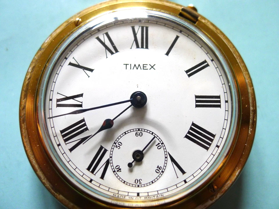 Reloj Bolsillo TIMEX Hunter Latón... 55mm Ancho... En muy buen estado Foto 3 de 4