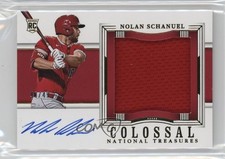 2024 Panini National Treasures Colossal Material /49 Nolan Schanuel Auto 3hd